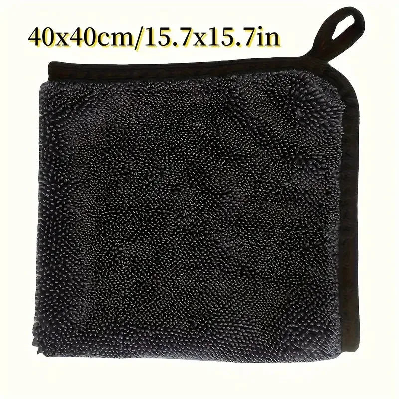 1pc Ultra-Absorbent Microfiber Cleaning Cloth - Soft, Durable & Quick-Dry Towel for Cars, Home, and Bathroom Use