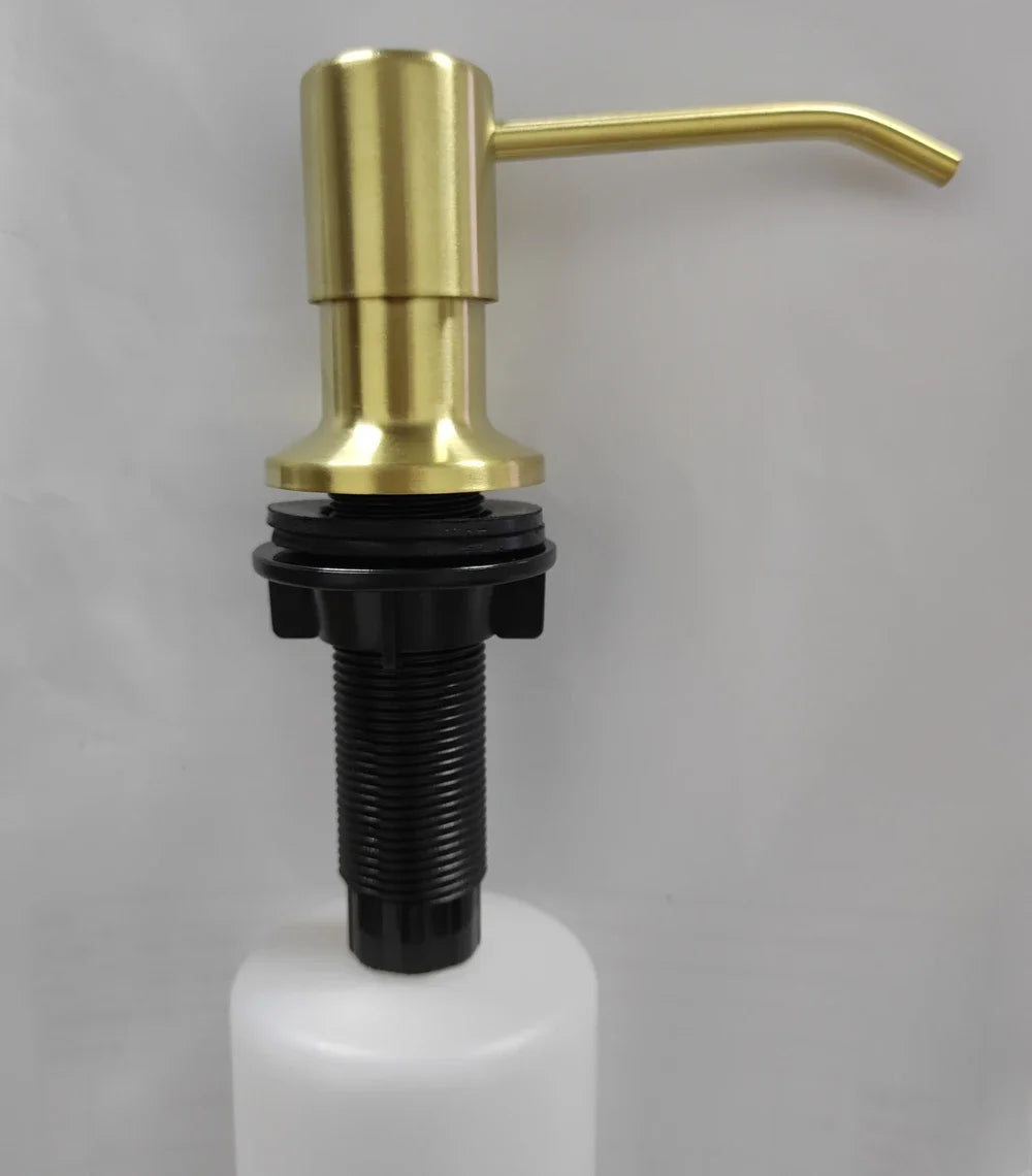 Liquid Soap Dispensers Stainless Steel Pump Head with 500ML PE Bottle Build in Dispenser Soap for Kitchen Accessories