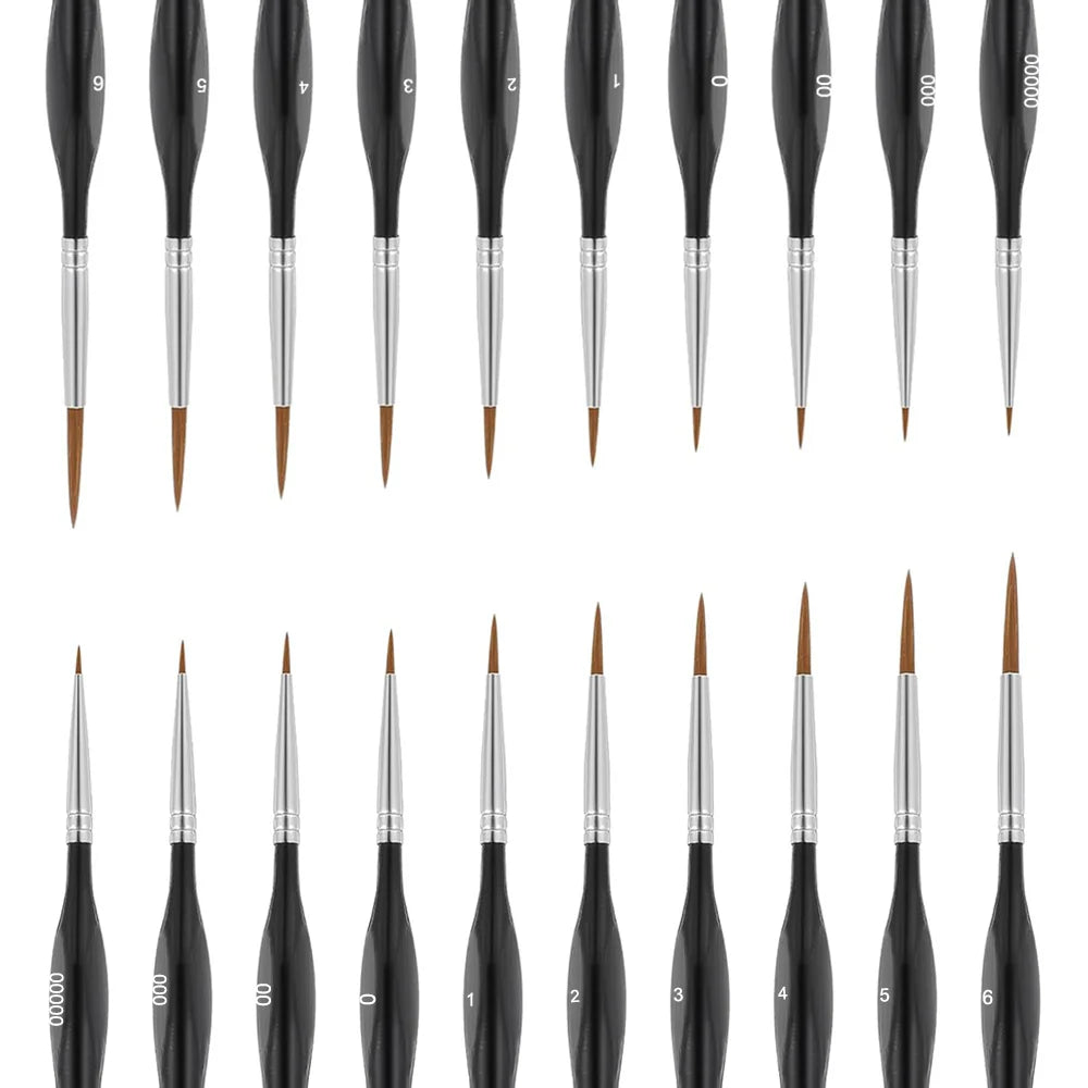 10/11/20/22Pcs Fine Detail Paint Brush Miniature Painting Brushes for Mini Paints Brush Set for Acrylic Watercolor Face Nail