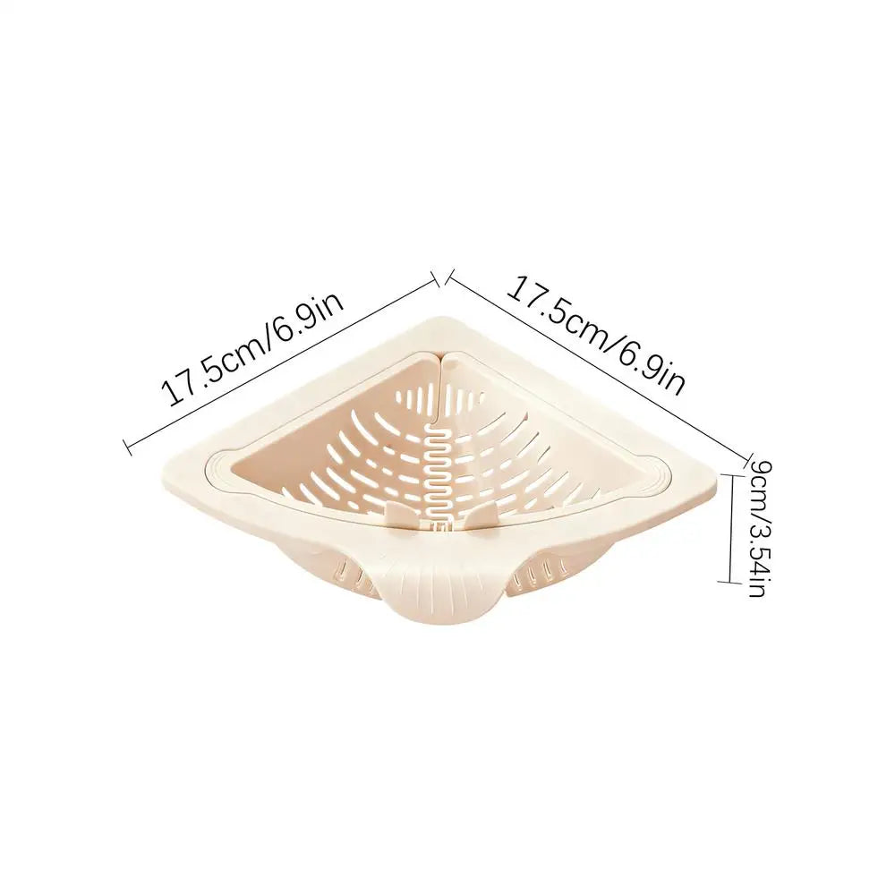 new Magnetic Silicone Sink Corner Rack Drain Strainer Basket For Kitchen, Storage For Trash Food Waste Fruits Vegetables