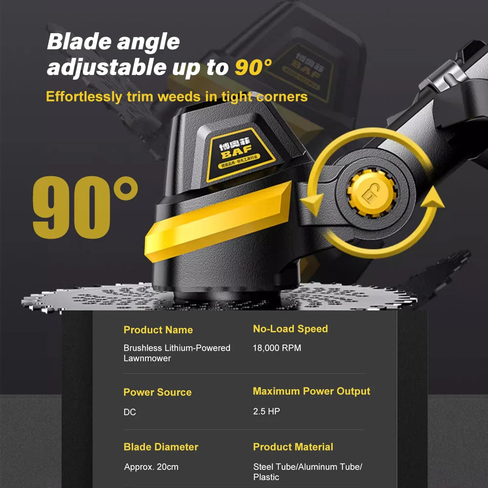 Electric Grass Trimmer Portable Brushless Lawn Trimmer Cordless Weed Eater Lawn Mower Lithium-ion Battery Lawn Cutter Lawn Edger