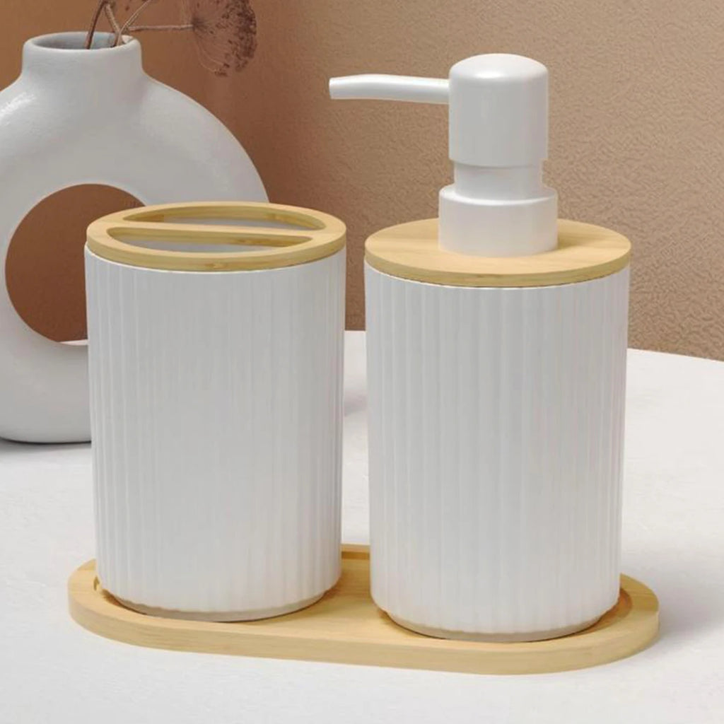 2pcs/set black bathroom accessories set, hands soap dispenser and toothbrush cup set, used for bathroom necessities