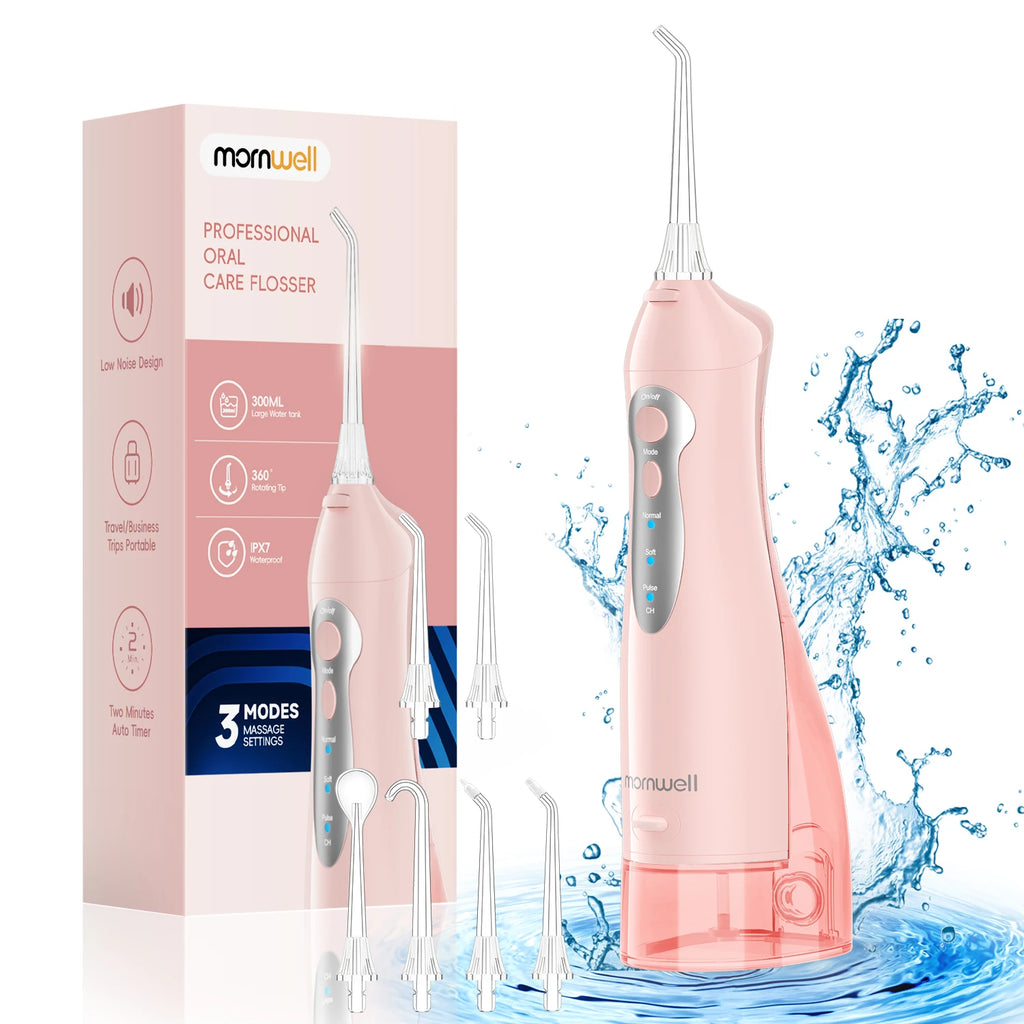 Water Flosser - 300ml Rechargeable 6 Nozzles