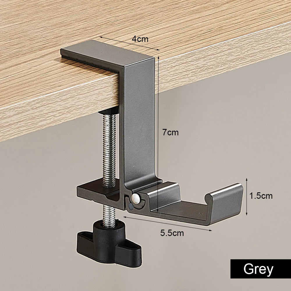 Collapsible Adjustable Desk Edge Hook Gaming Headset Desk Hanger Student Backpack Storage Hanging Hook Punch-free Home Organizer