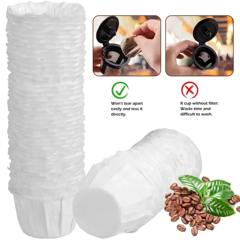 Disposable Paper Filter/ Reusable K-Cups Coffee Pods/ K-cup Coffee Capsule Cup Compatible with Keurig 2.0 and 1.0 Coffee Maker