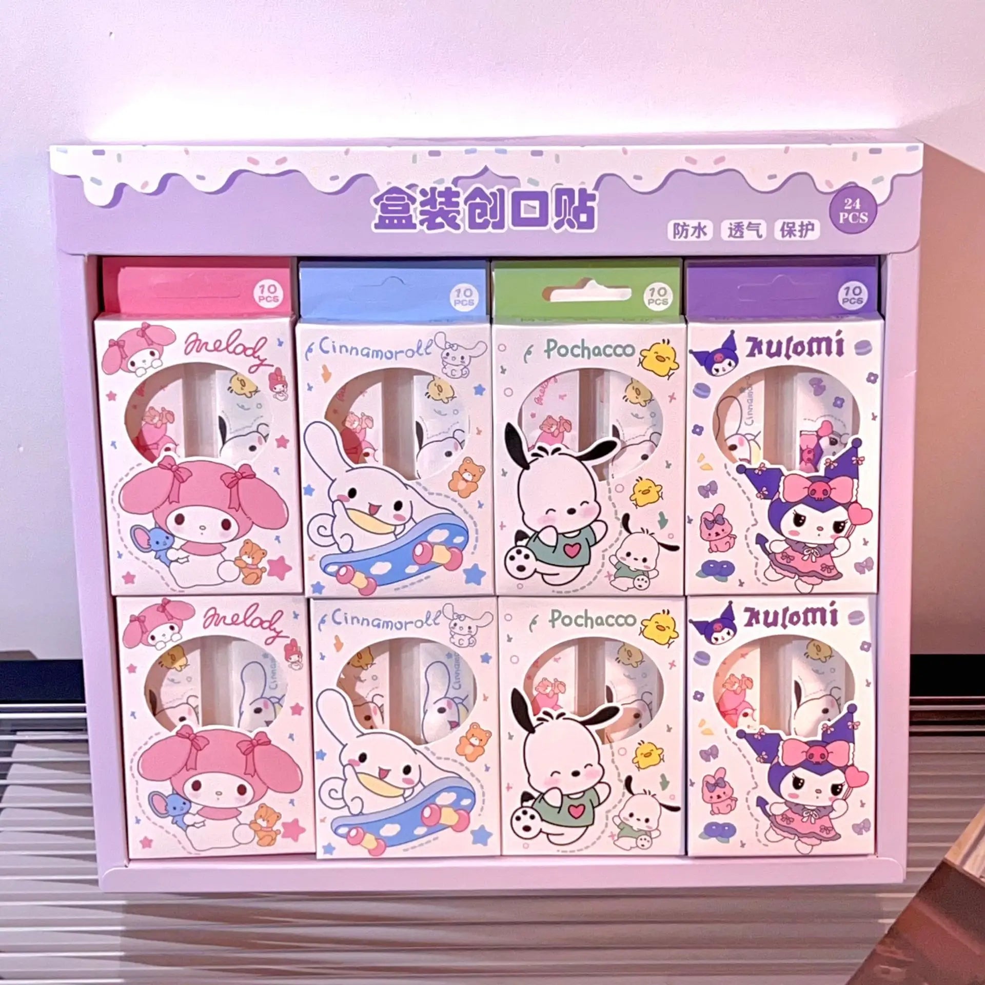 40pcs Kawaii Kids Adhesive Bandages Waterproof Breathable Cute Cartoon OK Bandages