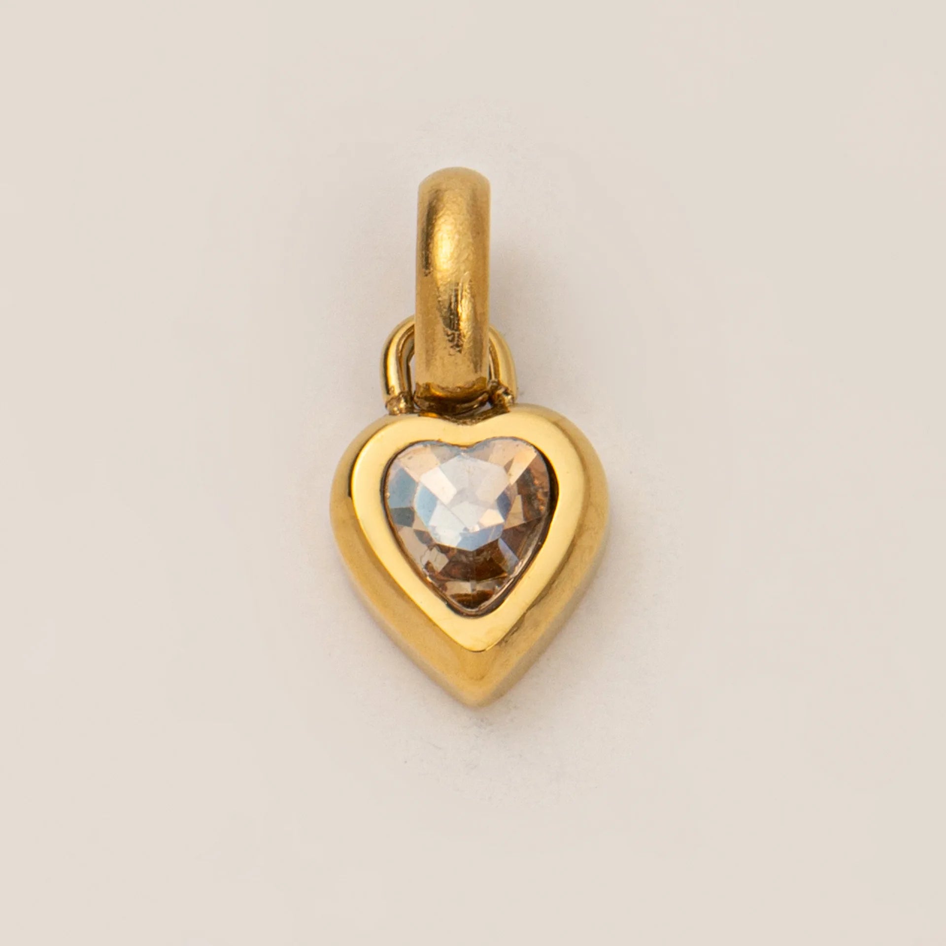 Birthstone Charm Heart Pendant For Women Gold Color Stainless Steel Charm Necklace Bracelet DIY Making Accessories Dropshipping