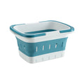 Collapsible Handled Laundry Basket Ellipse Oval Tub Portable Washing Tub Space Saving Laundry Containers Home Organizer Basket