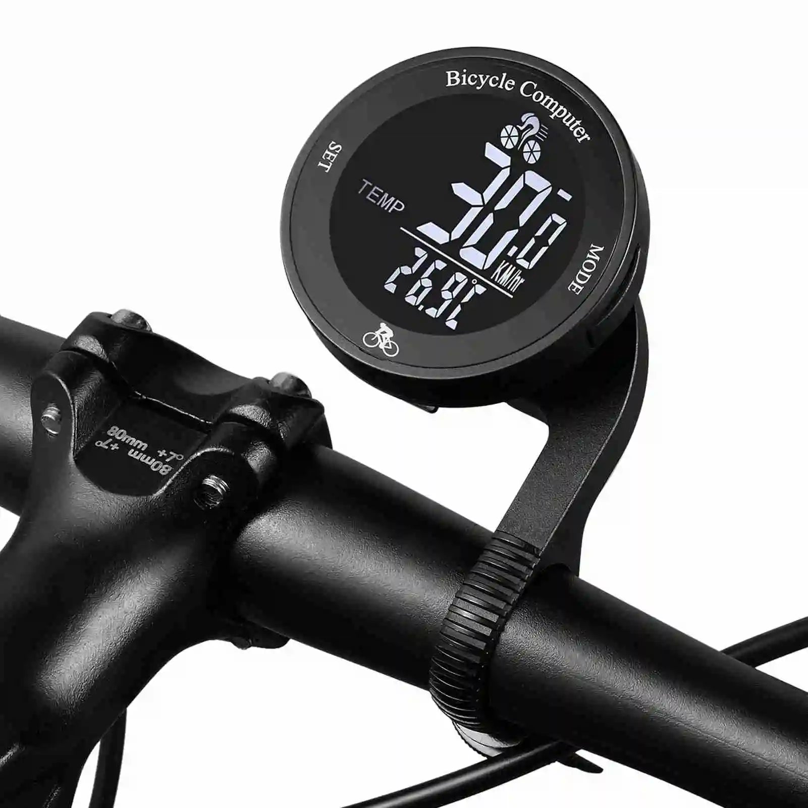 Bike Computer LED Backlight Multifunction Round Wireless Cycle Computer Cycling Odometer Waterproof Bike Computer