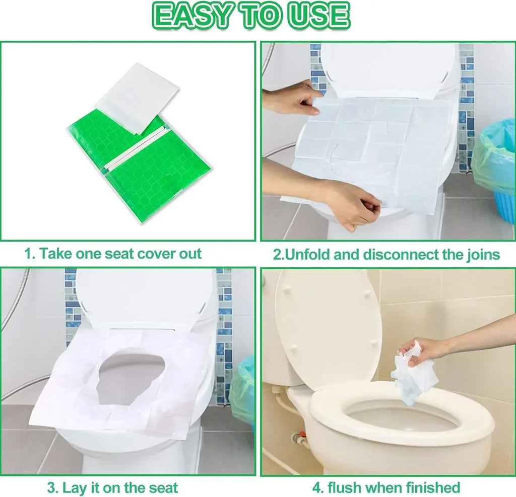 Disposable Toilet Seat Cover Portable Travel Camping Hotel Bathroom Degradable Waterproof Toilet Mat Accessories