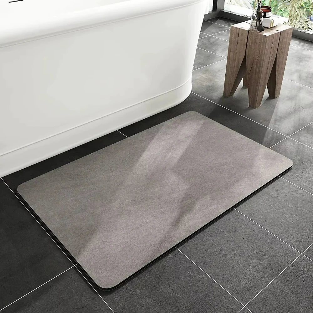 Bath Mat Non-Slip  Diatomite Mat with Rubber Padding Soft Super Absorbent Bathroom Rug Foot Mat for Hallway Shower Toilet Mats