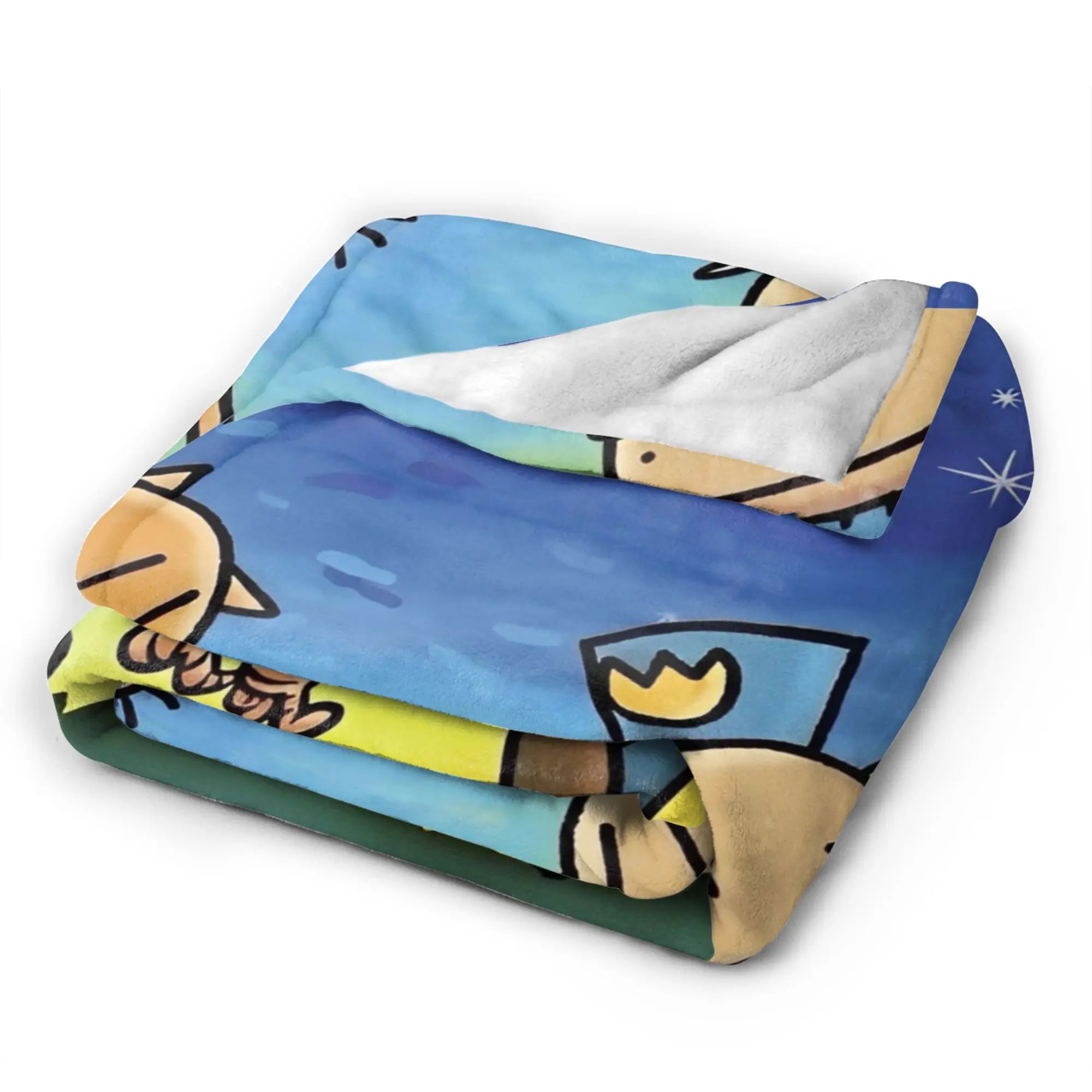 Dog Man Dogman Movie Comic Blanket Cartoon Flannel Vintage Warm Throw Blanket for Coverlet Spring/Autumn