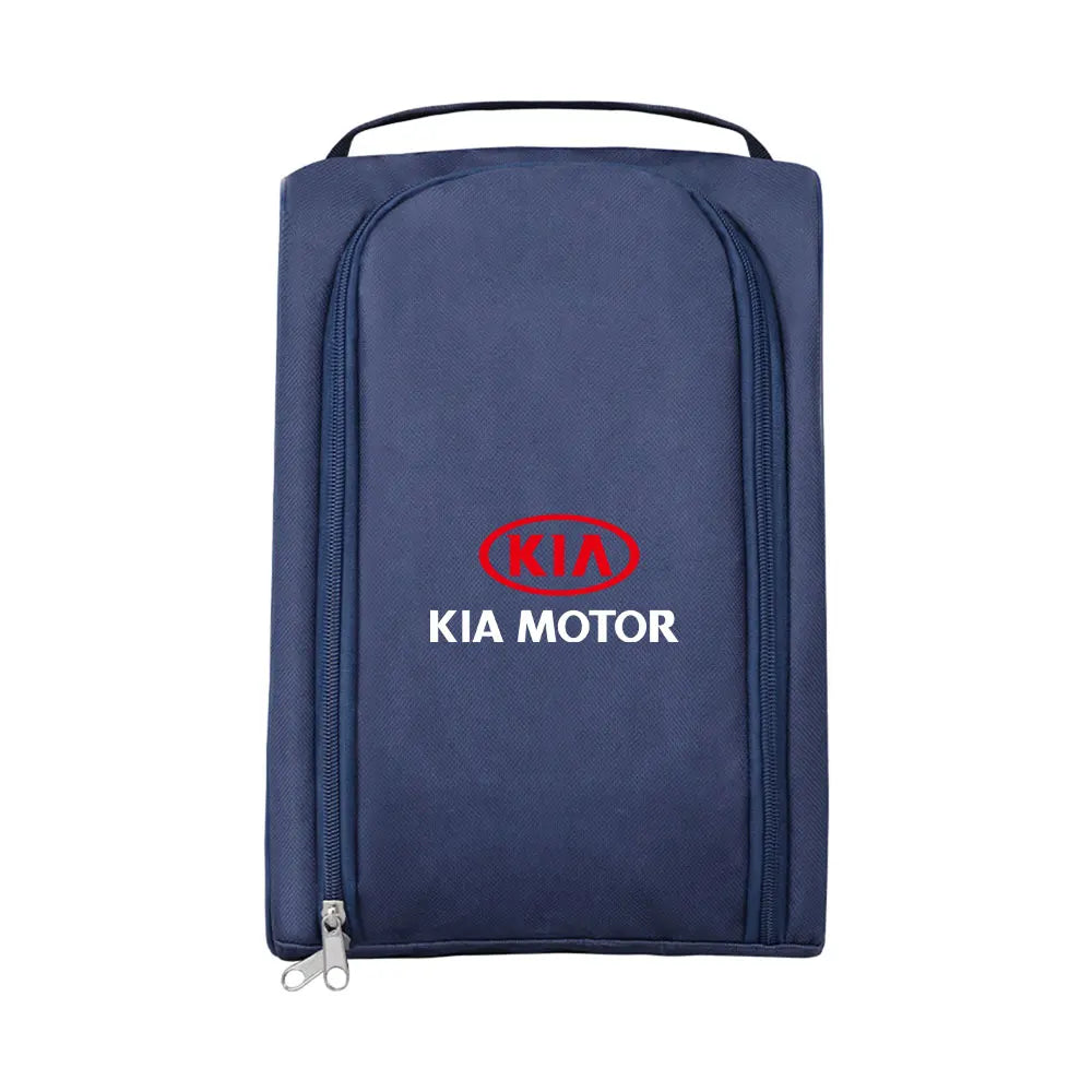 1PCS Car Logo Sneaker Storage Bag Travel Outing Shoe Storage Tool Car Accessories For KIA Rio Ceed Sportage Cerato Soul Sorento
