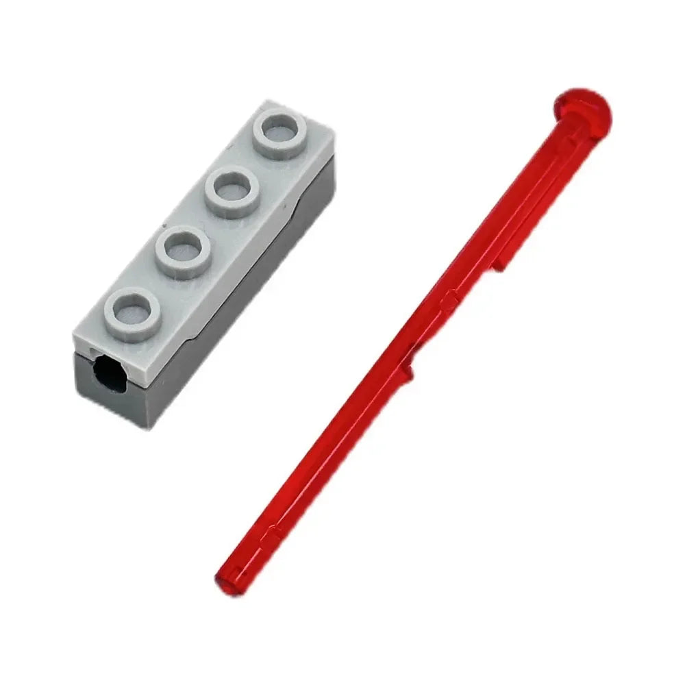 1x4 Launcher+8L Bullet Spring Shooting Mechanism Toy MOC Building Blocks Technical Parts Shooter Dart Weapon 15301 15303 15400