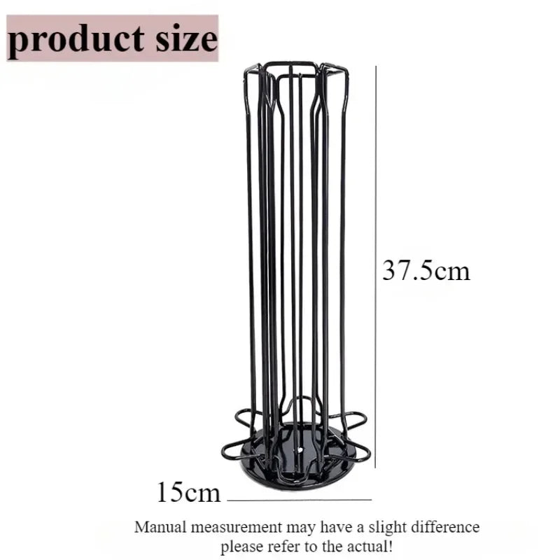 60 Pods Coffee Capsule Holder Black Gold Silver for 60 Nespresso Coffee Capsules Capsule Dispenser Capsule Holder Pod Stand