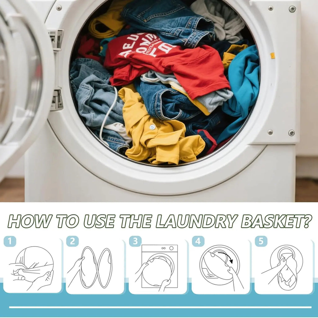 Foldable Laundry Basket Collapsible Portable Pop Up Laundry Hampers Dirty Clothes Laundry Storage Basket