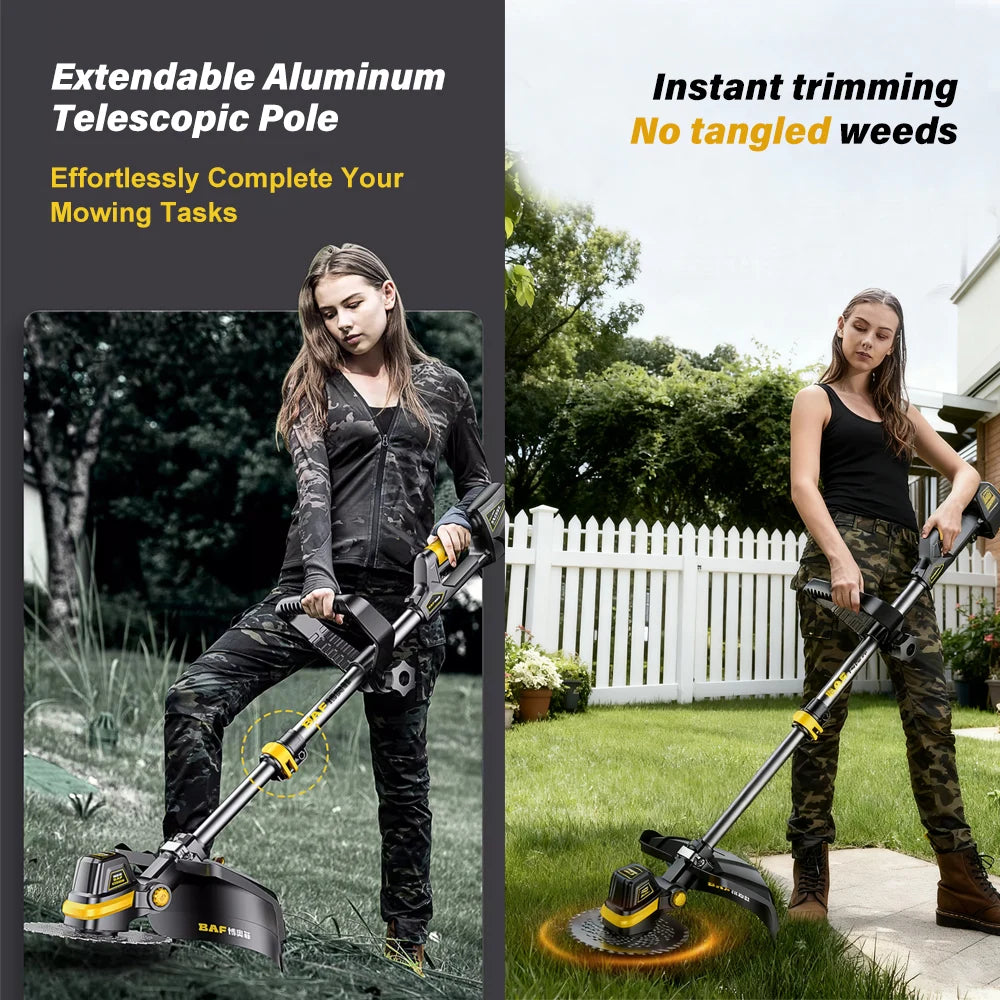 Electric Grass Trimmer Portable Brushless Lawn Trimmer Cordless Weed Eater Lawn Mower Lithium-ion Battery Lawn Cutter Lawn Edger
