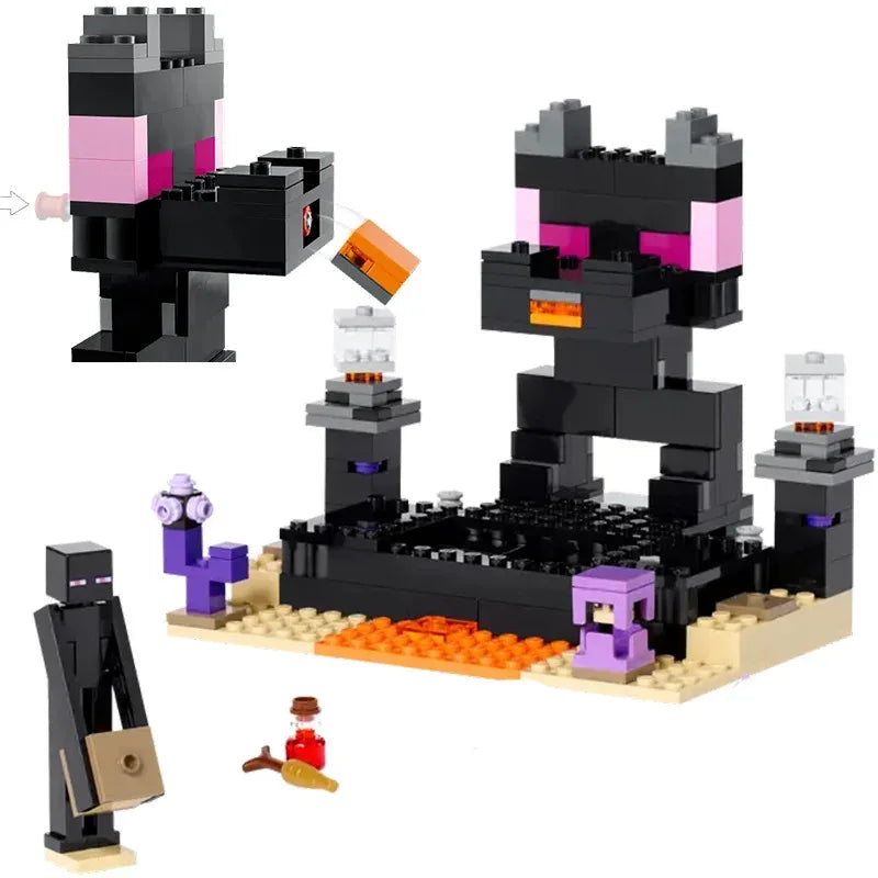 Compatible MOC Sets MOC World Series Building Blocks The End Arena Enderman Children's Holiday Gifts Assembling Toys 21242
