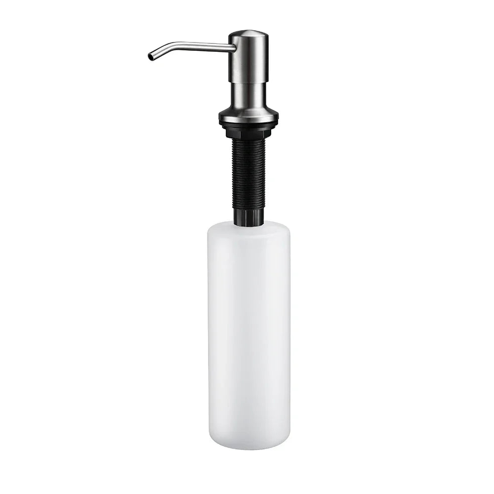 Liquid Soap Dispensers Stainless Steel Pump Head with 500ML PE Bottle Build in Dispenser Soap for Kitchen Accessories