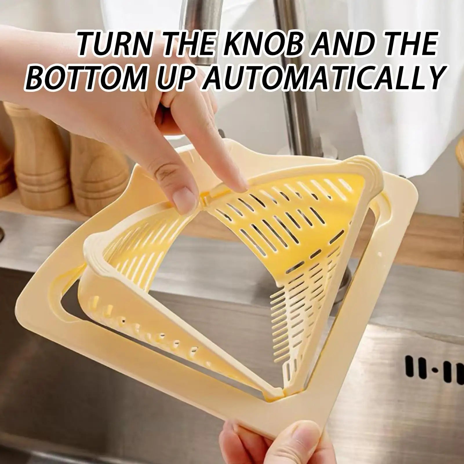new Magnetic Silicone Sink Corner Rack Drain Strainer Basket For Kitchen, Storage For Trash Food Waste Fruits Vegetables