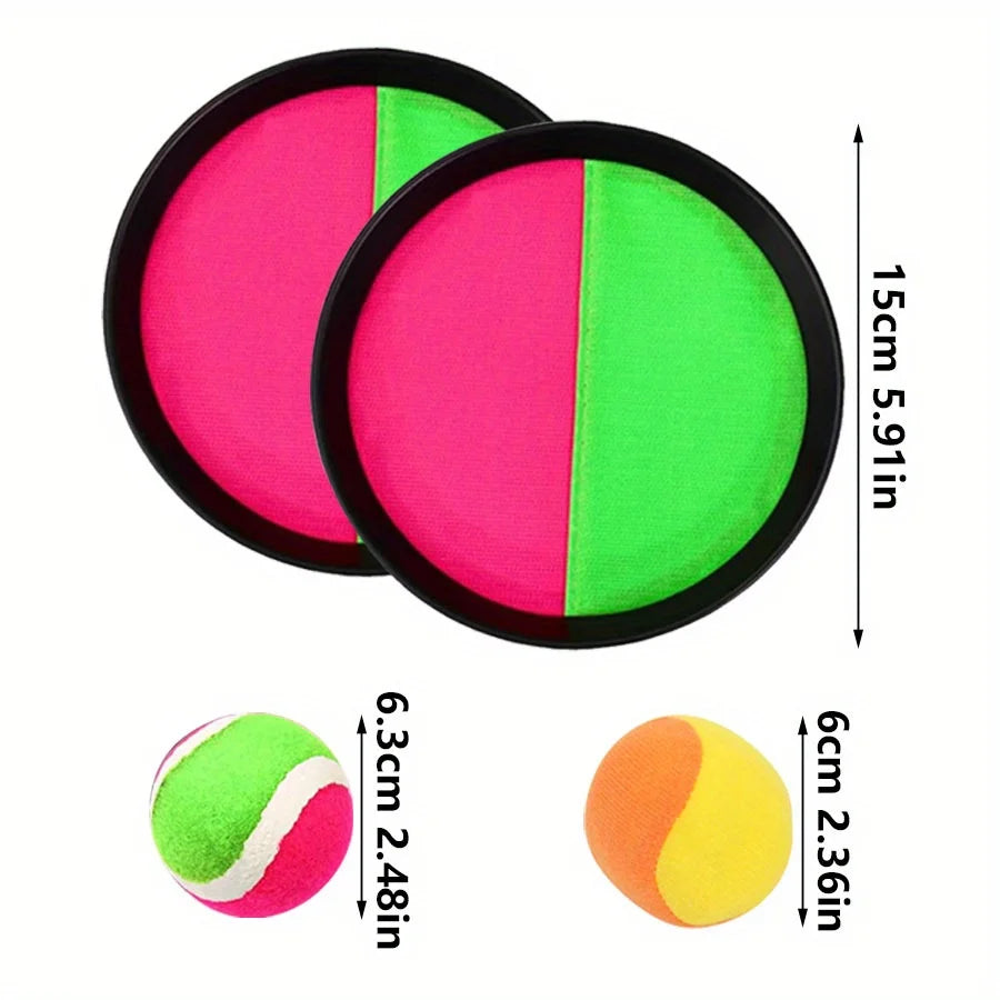 Sticky Ball Game Set with 2 Paddles & 2 Balls - Outdoor/Beach/Backyard Sports, Camping & Holiday Party Activity ZSY