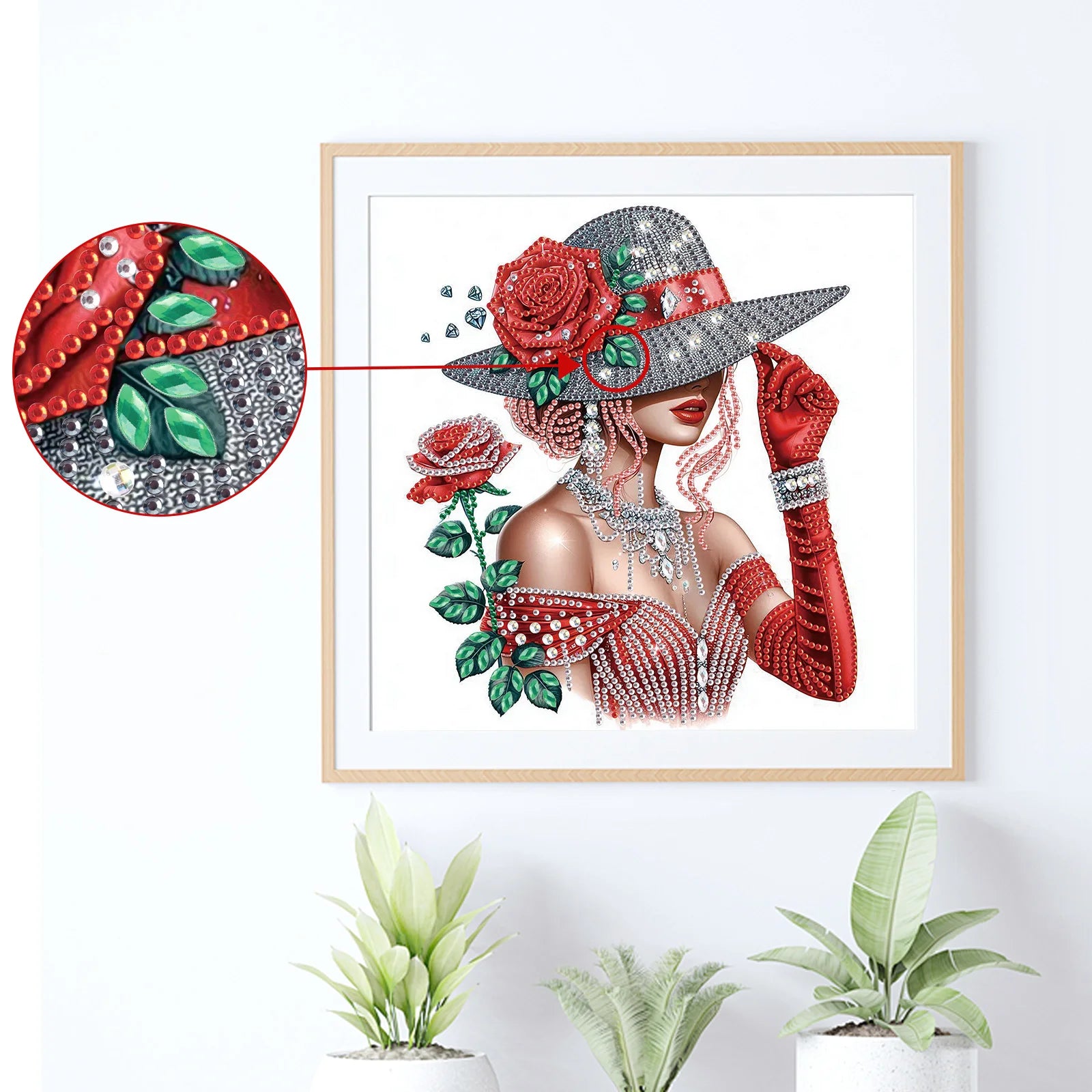 Diamond Art Painting Kits for Adults,DIY Elegant lady Special Shape Diamond Art Kits for Beginners for Home Wall Decoration Gift