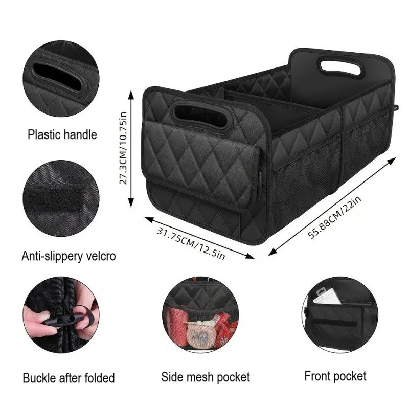 Car Trunk Organizer for SUV, Car Organizers and Storage with 6 Pocket, Car Accessories Waterproof Polyester Trunk Organizer