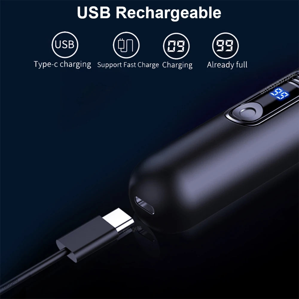 Electric Nose Hair Trimmer USB Rechargeable Travel Portable Nose Hair Cutter Mini Clipper For Men Eyebrow Ears Nose Hair Trimmer