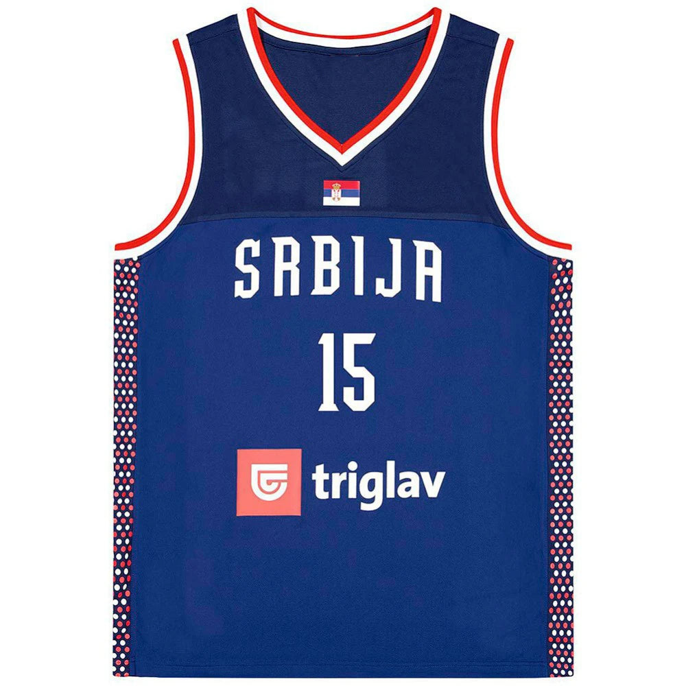 Basketball jerseys 2024 Srbija 15 Jokic jersey Sewing embroidery Cheap High Quality Outdoor sportswear navy blue White fashion