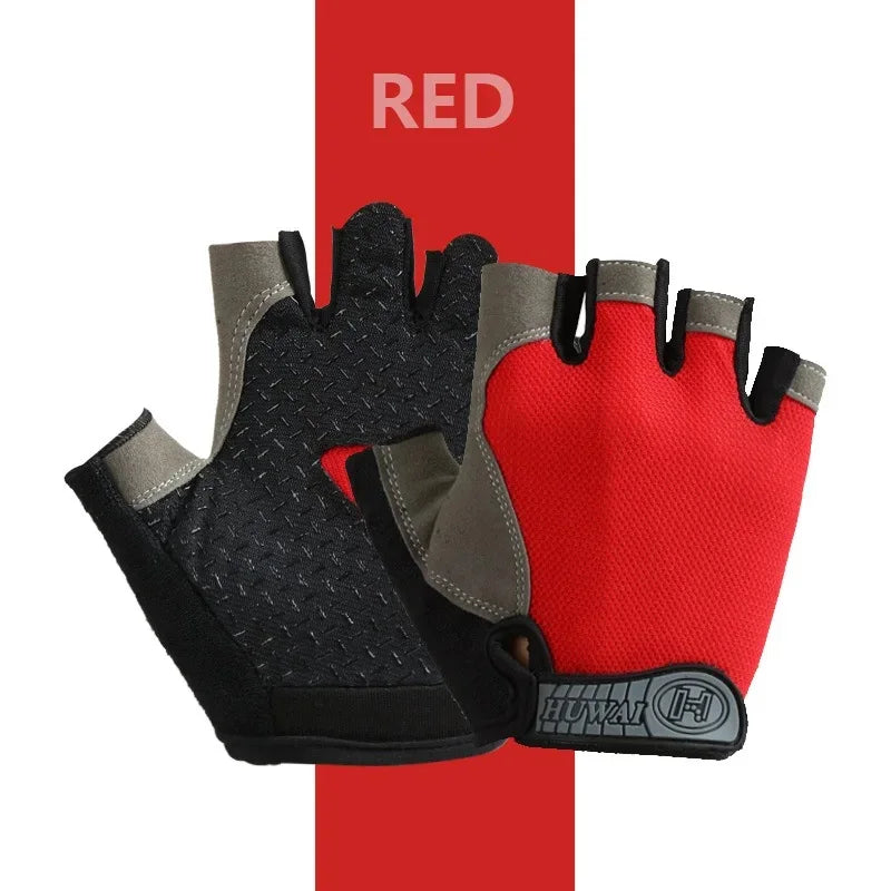 Outdoor Sports Gym Fitness Breathable Non Slip Men's and Women's Half Fingered Gloves Summer Fishing Bicycle Fingerless Gloves