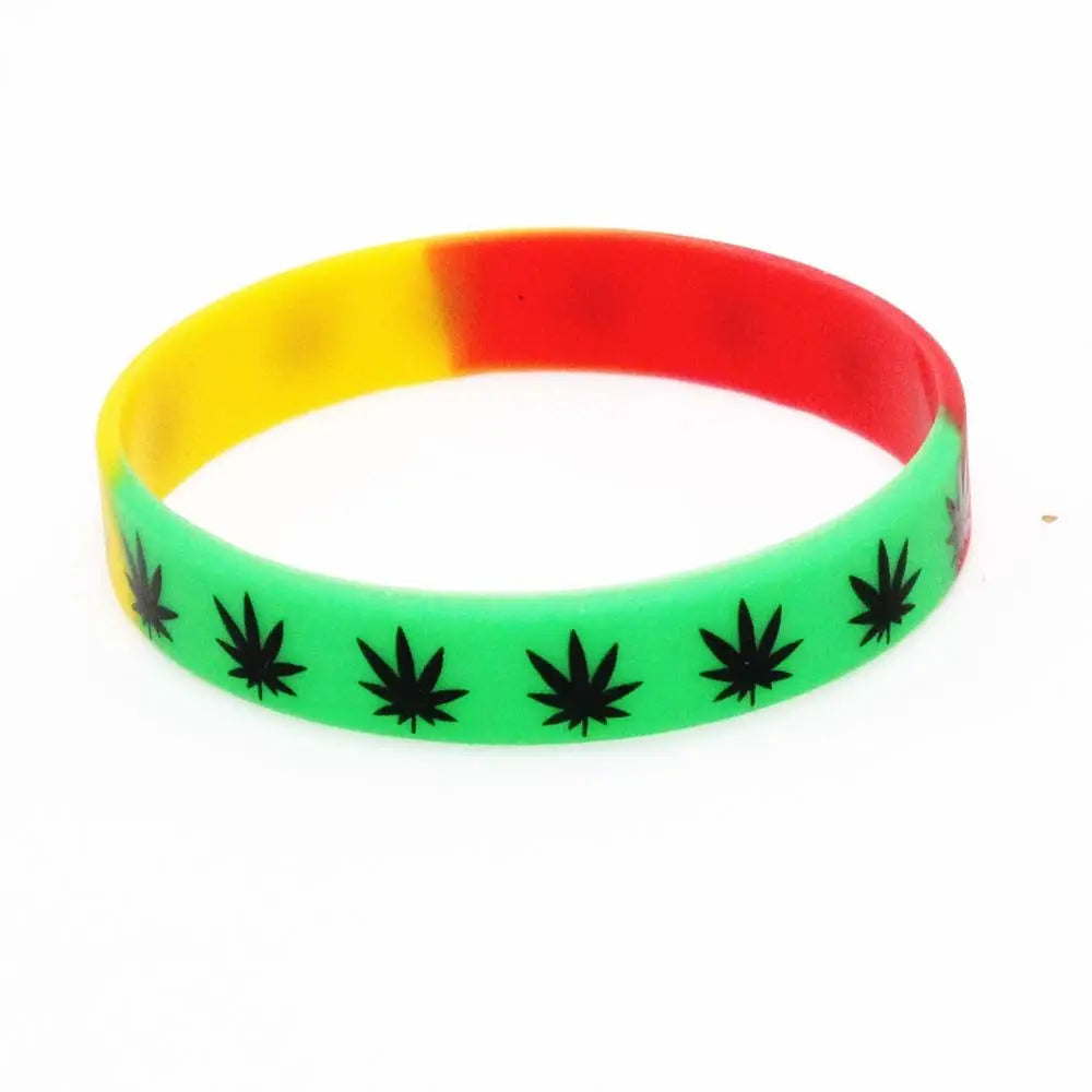 Women Girl Minimalism Silicone Fashion Jewelry Maple Leaves Creative Maple Leaf Bracelet Bangle Wristband Silicone Bracelet
