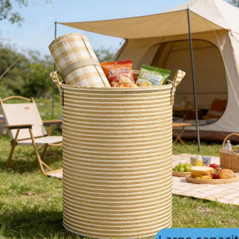 Large Capacity Collapsible Laundry Basket, Sturdy Handle, Holds Items, Portable Multifunctional Home Bin