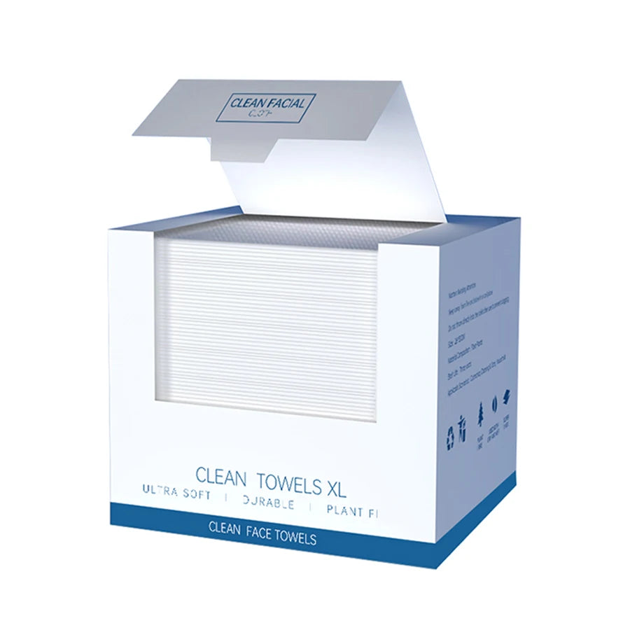 26*30cm Box of Disposable Face Towels, Thickened and Large Size, for Cleansing the Skin, Suitable for All Skin Types, Unisex, 40 Wipes/Box