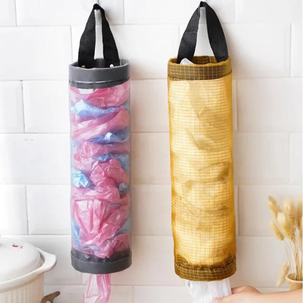 1 PCS Garbage Bag Storage Kitchen Garbage Organizer Plastic Bag Holder Organizing Hanging Garbage Collection Storage Bag