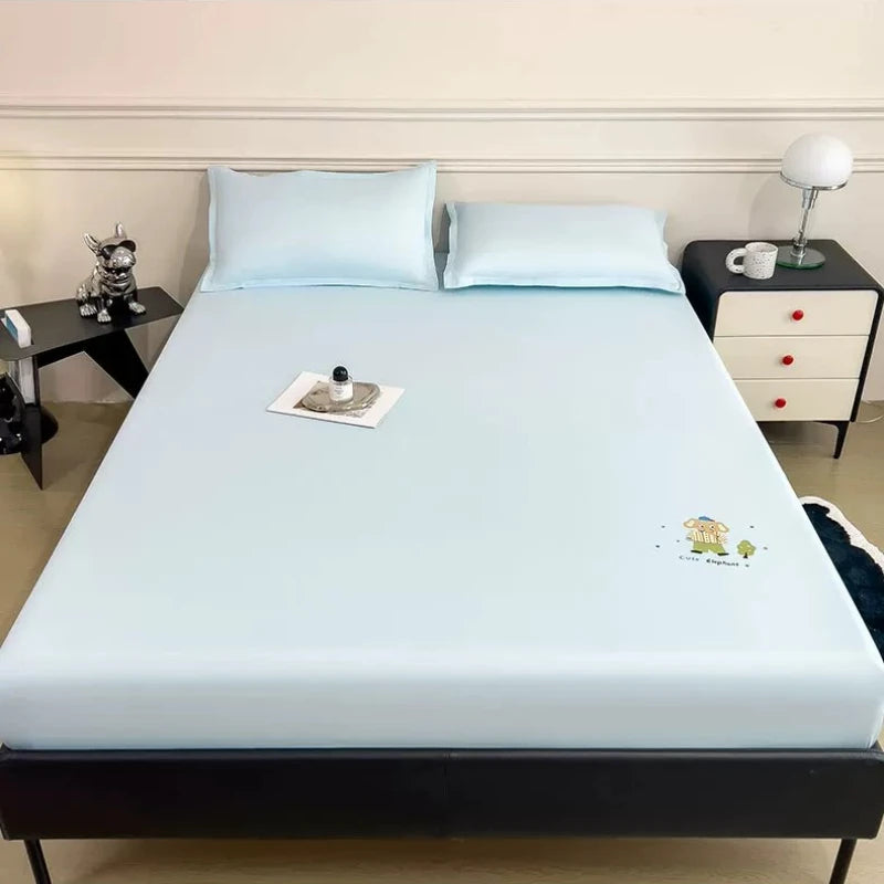Cute Bedroom Bedsheets Cooling Kids Comferter Blue Bedsheets Pillow Cover Soft Ropa De Cama Juego Completo Bedding Set