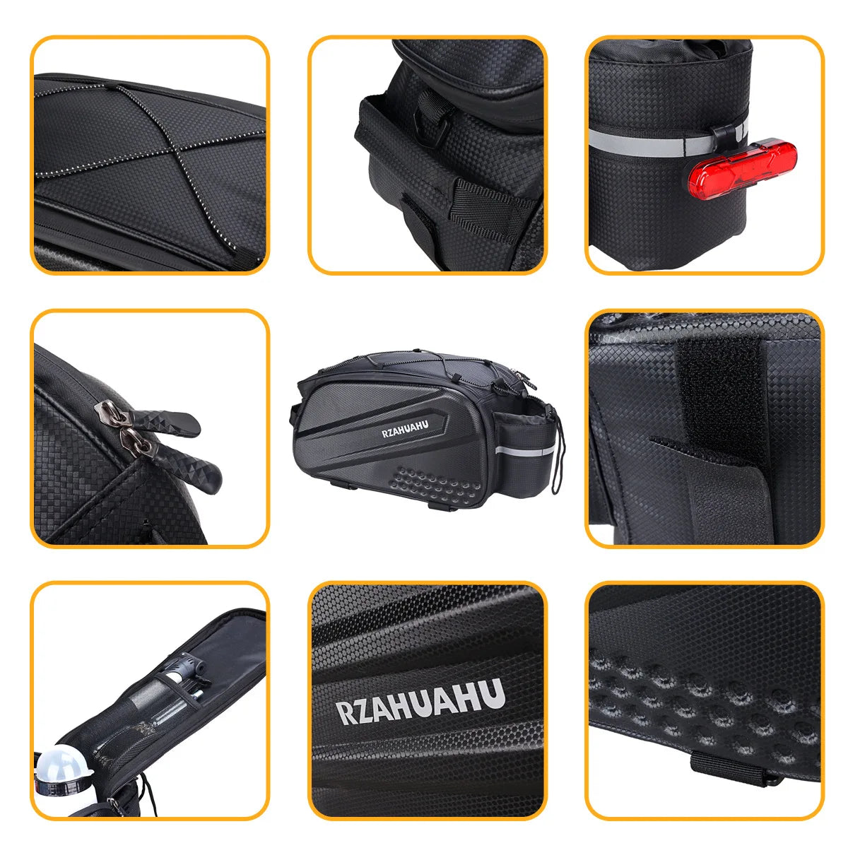 Large Bicycle Saddle Bag Big Capacity Bicycle Carrier Bag Bike Tail Rear Bags Waterproof Cycling Trunk Luggage Shoulder Handbag