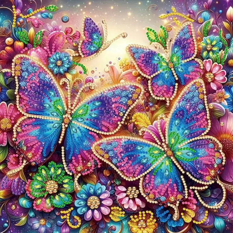 Diamond Painting Kits for Adults,Butterfly Special Shape Diamond Art for Beginners,Diamond Art Painting for Home Decoration Gift