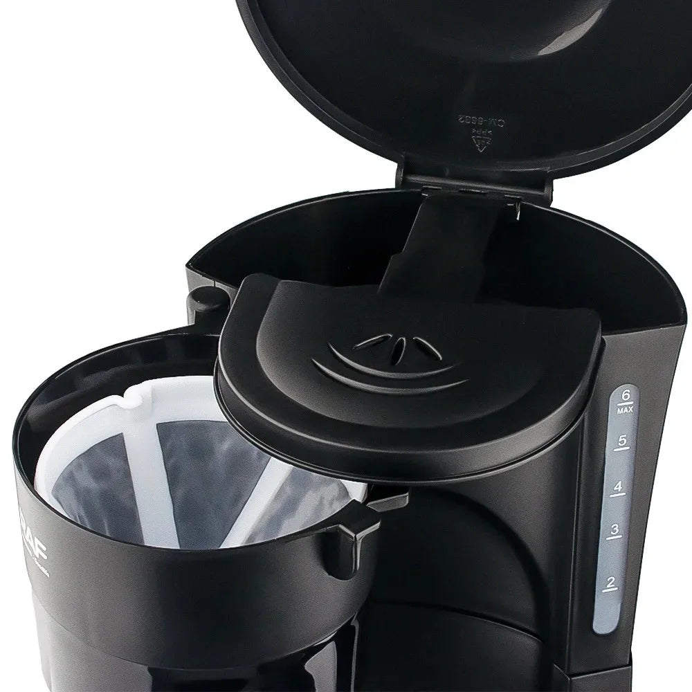 Electric Drip Coffee Maker, Compact Coffee Maker with Reusable Filter, Hot Plate and Coffee Pot