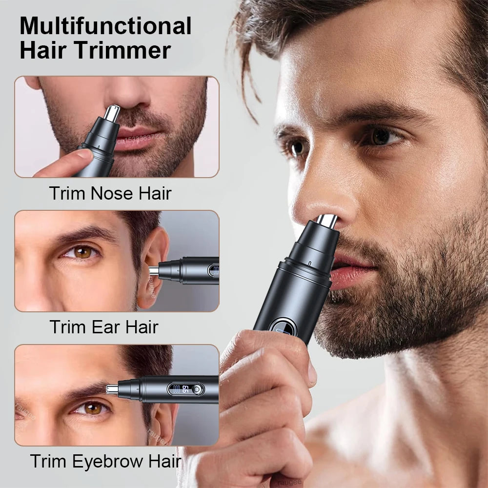 Electric Nose Hair Trimmer USB Rechargeable Travel Portable Nose Hair Cutter Mini Clipper For Men Eyebrow Ears Nose Hair Trimmer