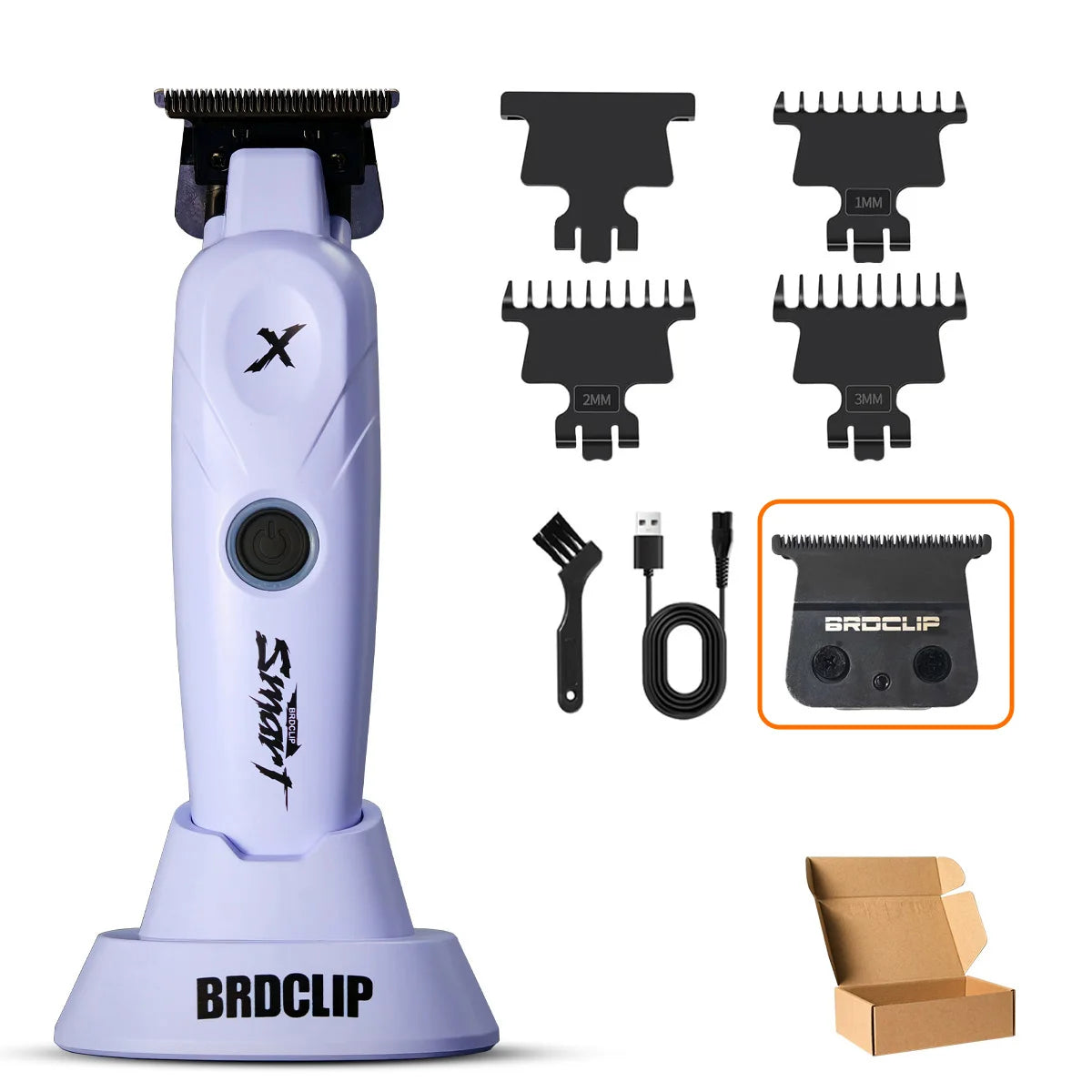 BRDCLIP FA1T Professional Hair Trimmer – Gradient Fade Clipper with Charger Stand