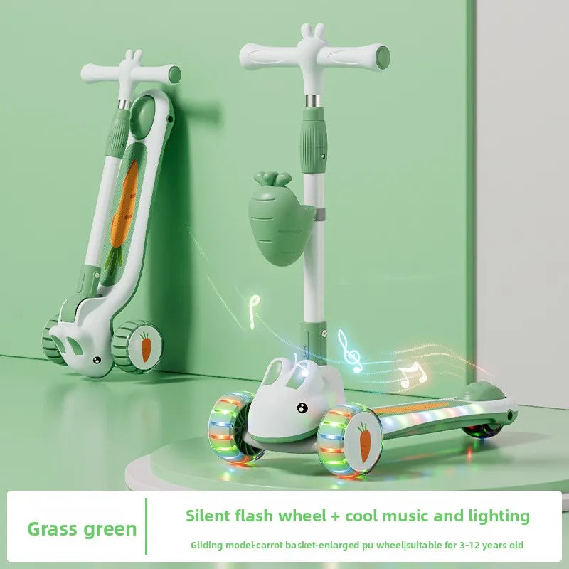 New children's scooter:5-in-1 glide scooter for boys and girls three-wheeled toy scooter ideal for developing children's balance