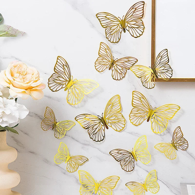 48pcs/4set 3D Butterfly Wall Decor 4 Styles 3 Sizes,Butterfly Decorations for Butterfly Birthday Party Cake Room Decoration 2026