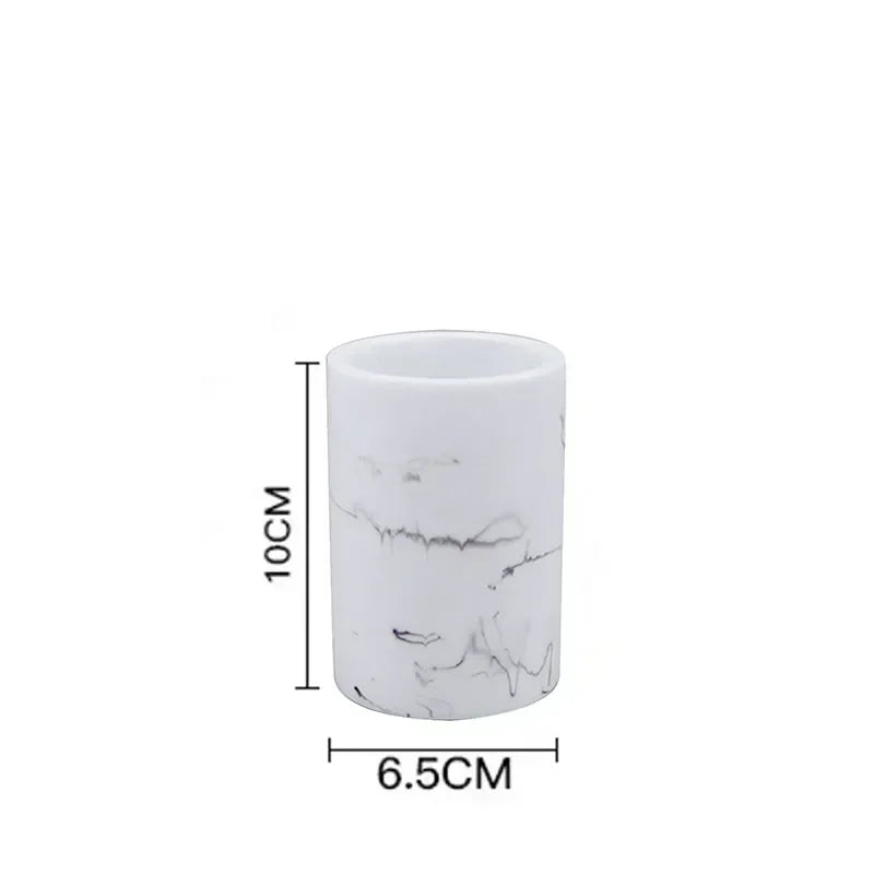 Bathroom Accessory Set, 1pcs Marble Look Bathroom Accessories Sets, Bathroom Toothbrush Holder & Soap Dispenser Set, Home Decor