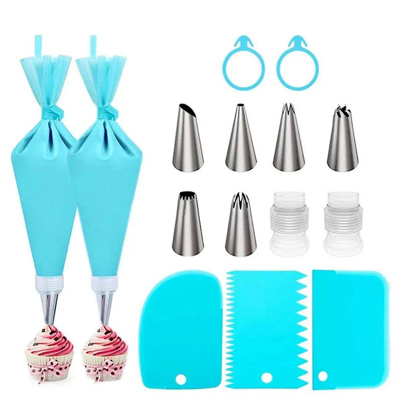 Piping Pastry Bag With Nozzles Set For Confectionery Tips Baking And Bakery Accessories Spatula Smoothing Cake Decoration Tools