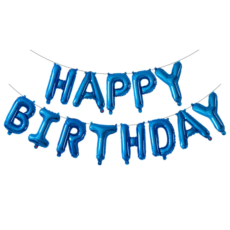13pcs 16Inch Happy Birthday Party Decoration Balloons Rose Gold Letter Foil Ballons Air Globos Balony Anniversaire Supplies