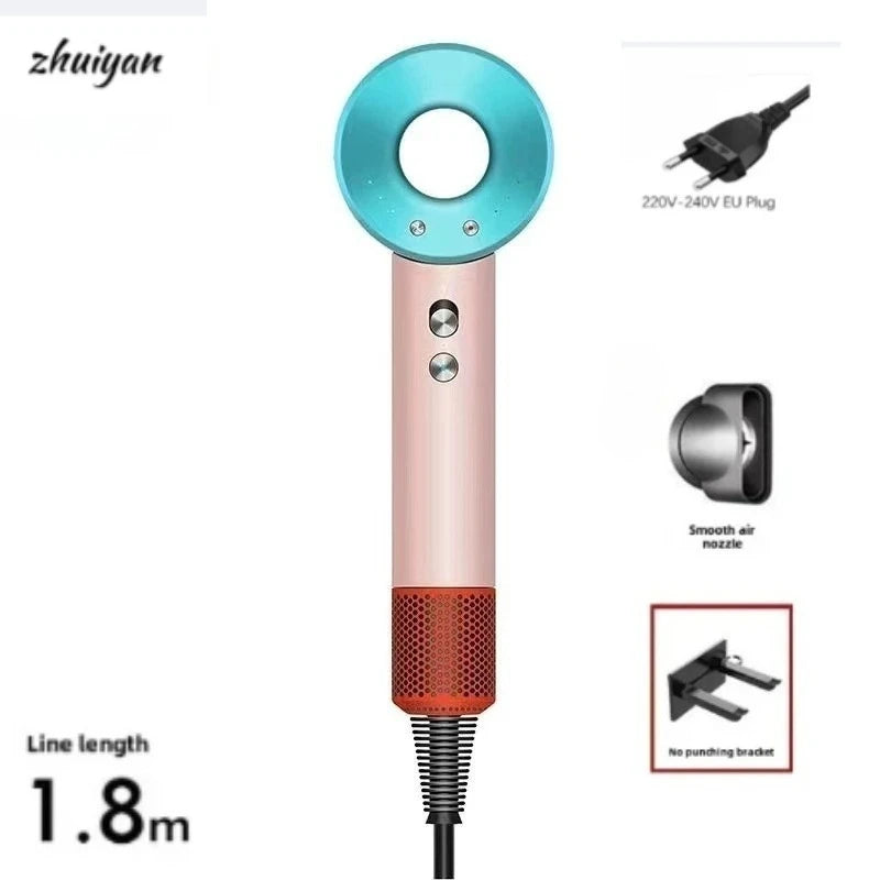 2026 Wall-Mounted Leafless Hair Dryer – Negative Ion, Salon-Grade, Home & Travel