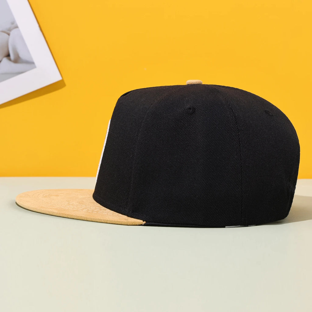 Hip hop Fashion Flat brimmed Hat American Street Hip Hop Hat LeisureTrendy Cool Unisex Baseball Hat Suitable for Outdoor Shading