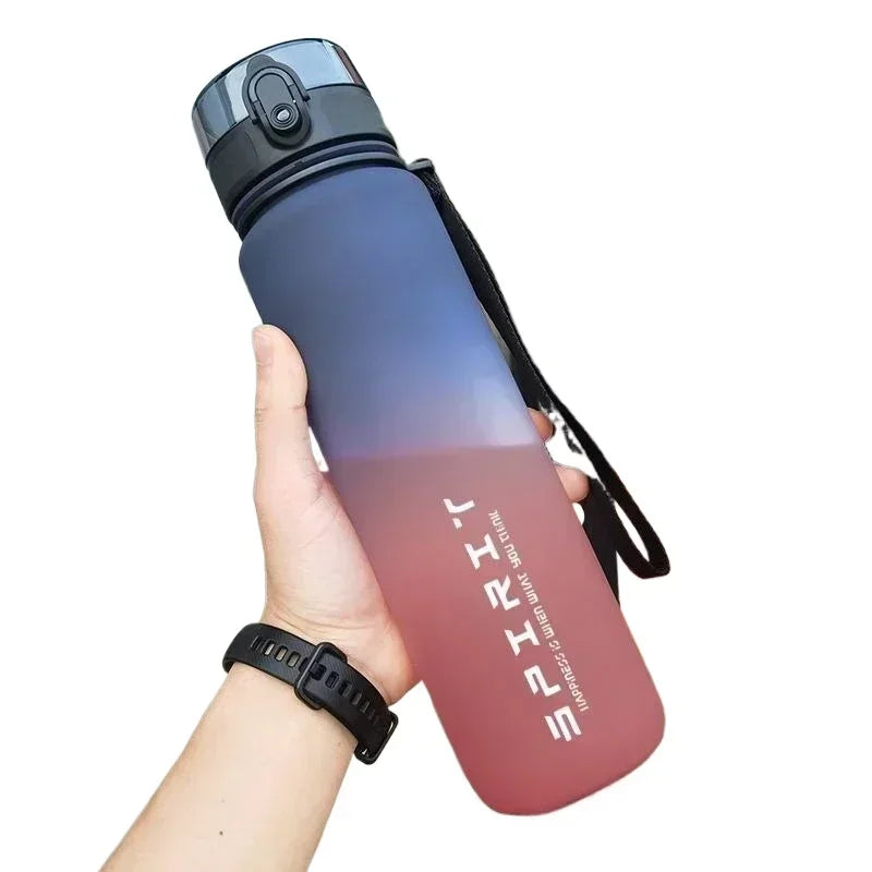 500ML/650ML/1000ML Sports Water Bottle Leak Proof Colorful Plastic Cup Drinking Outdoor Travel Portable Gym Fitness Jugs