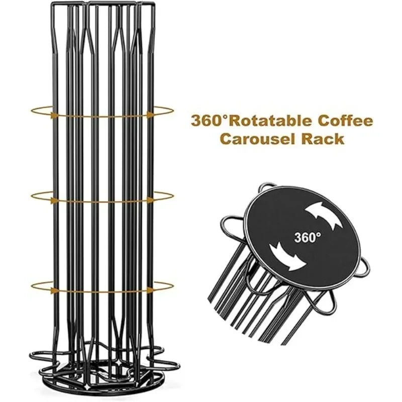 60 Pods Coffee Capsule Holder Black Gold Silver for 60 Nespresso Coffee Capsules Capsule Dispenser Capsule Holder Pod Stand