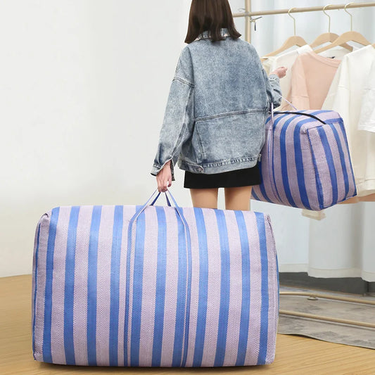 1 waterproof nylon handbag, suitable for storing household clothes and as a moving luggage bag